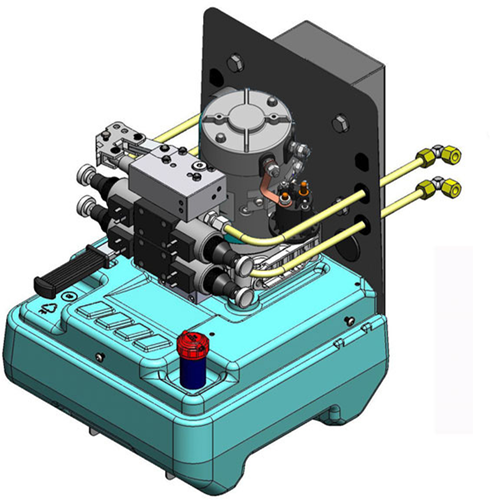 POWER PACK "KUBE" 24V 2 EV. A2 + NOODBEDIENING 3,1CC